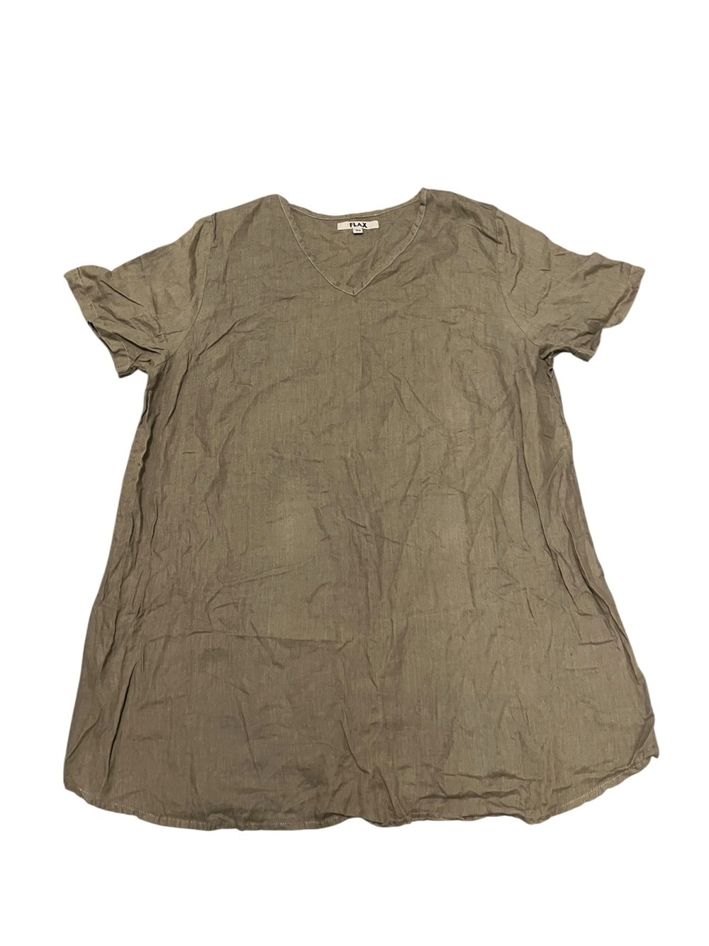 Flax Linen Tunic Mini Dress